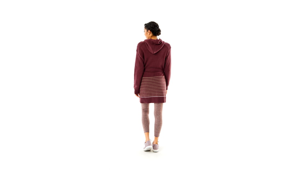 Carve Designs Williamette Hooded Cardigan - Womens, Merlot Mariner, Extra Small, SWWT18-639-XS