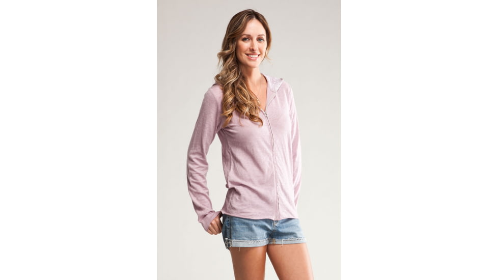 Carve Designs Zipper Line Hoodie - Women's-Seafog-Small