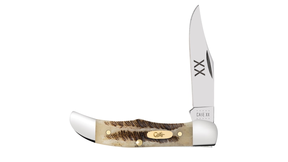 Case Pocket Hunter Folding Knife, 2.75in, V61165 SS, Clip Blade, Vintage Bone, 25965