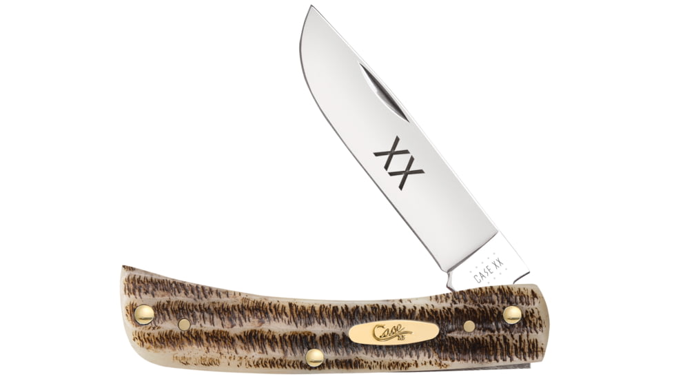 Case Sod Buster Jr Folding Knife, 3.625in, V6137 SS, Skinner Blade, Vintage Bone, 25963