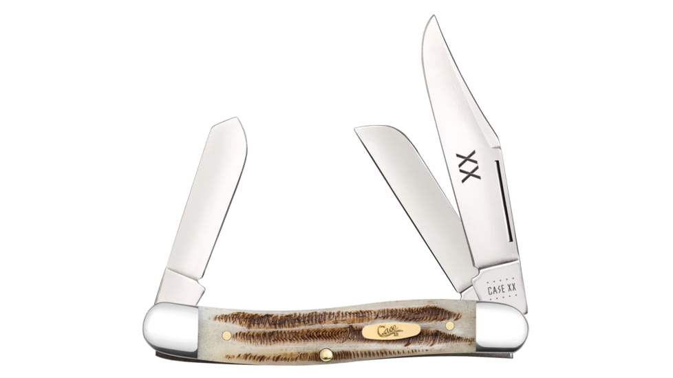 Case Stockman Folding Knife, 3.875in, V6347 SS, Clip/Sheepsfoot/Spey Blades, Vintage Bone, 25967