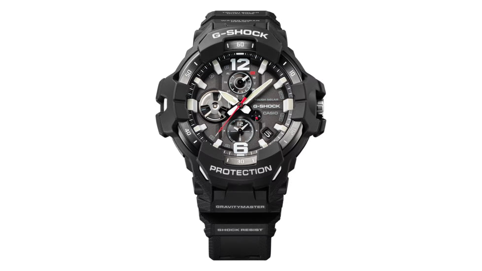 Casio G-Shock Gravity Master Men's Analog-Digital Watch, 55mm Case Diameter, Steel Bezel, Black Bio-based Resin Band, GRB300-1A, GRB300-1A