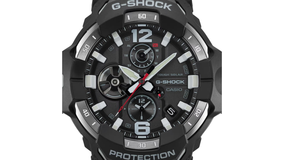 Casio G-Shock Gravity Master Men's Analog-Digital Watch, 55mm Case Diameter, Steel Bezel, Black Bio-based Resin Band, GRB300-1A, GRB300-1A