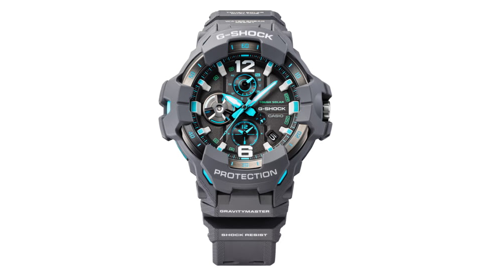 Casio G-Shock Gravity Master Men's Analog-Digital Watch, 55mm Case Diameter, Steel Bezel, Gray Bio-based Resin Band, GR-B300-8A2CR, GR-B300-8A2CR