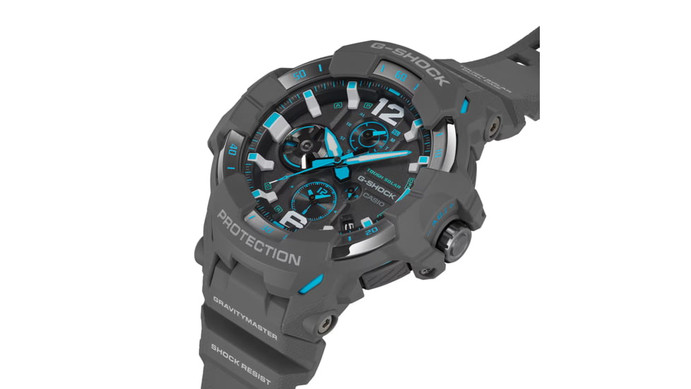 Casio G-Shock Gravity Master Men's Analog-Digital Watch, 55mm Case Diameter, Steel Bezel, Gray Bio-based Resin Band, GR-B300-8A2CR, GR-B300-8A2CR