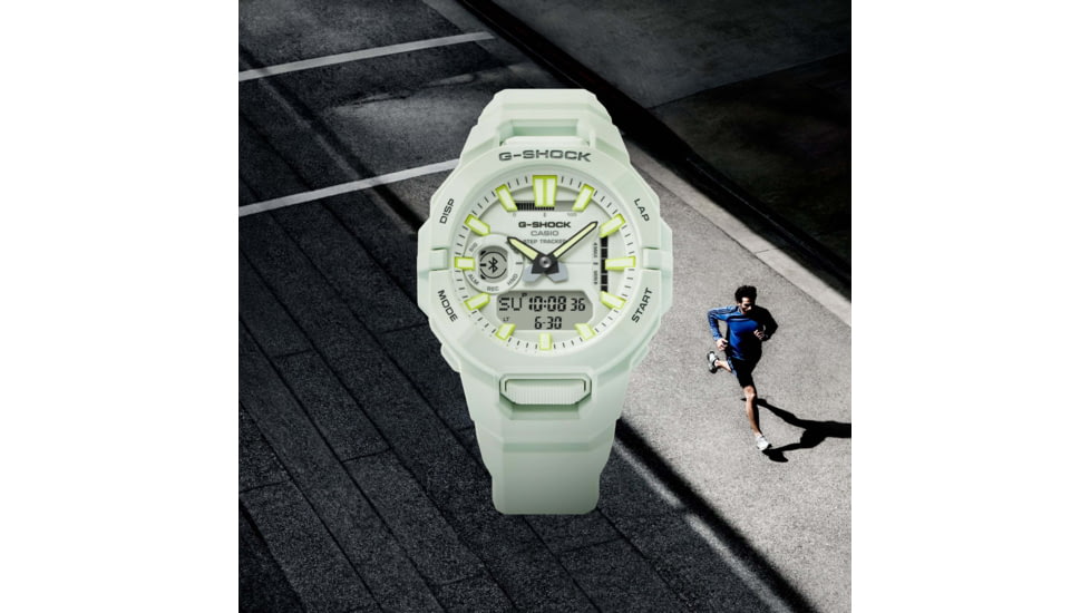 Casio G-Shock Mens Move Analog-Digital Watch w/Bluetooth Connect/Step Tracker, 49 mm Case Diameter, Resin, White, Bio-based Resin, GBA-950-7ACR