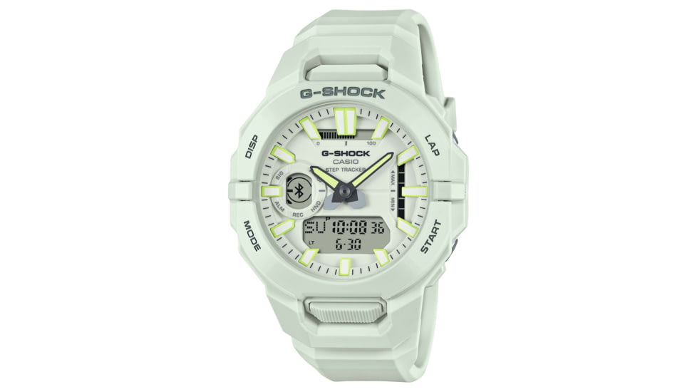 Casio G-Shock Mens Move Analog-Digital Watch w/Bluetooth Connect/Step Tracker, 49 mm Case Diameter, Resin, White, Bio-based Resin, GBA-950-7ACR