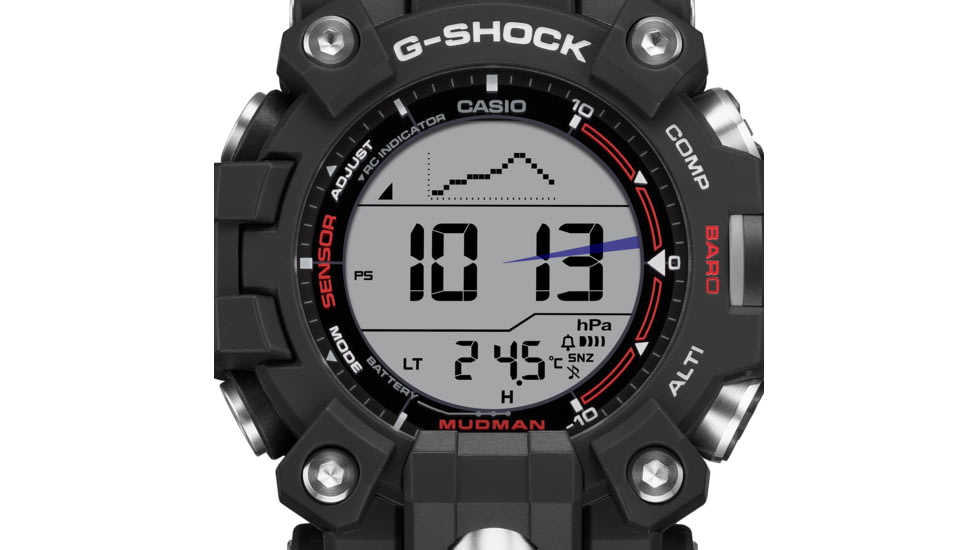 Casio G-Shock Mudman Triple-Sensor Solar Power Watch - Mens, Black, GW9500-1