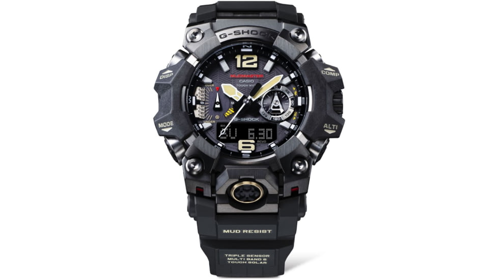 Casio G-Shock Mudmaster Triple-Sensor Solar Watch - Mens, Black, GWG-B1000-1ACR
