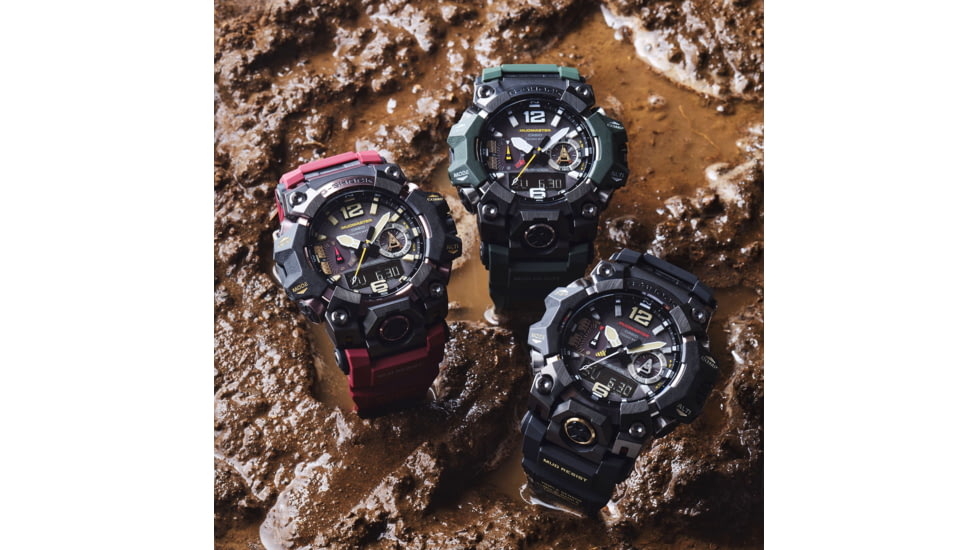 Casio G-Shock Mudmaster Triple-Sensor Solar Watch - Mens, Black, GWG-B1000-1ACR