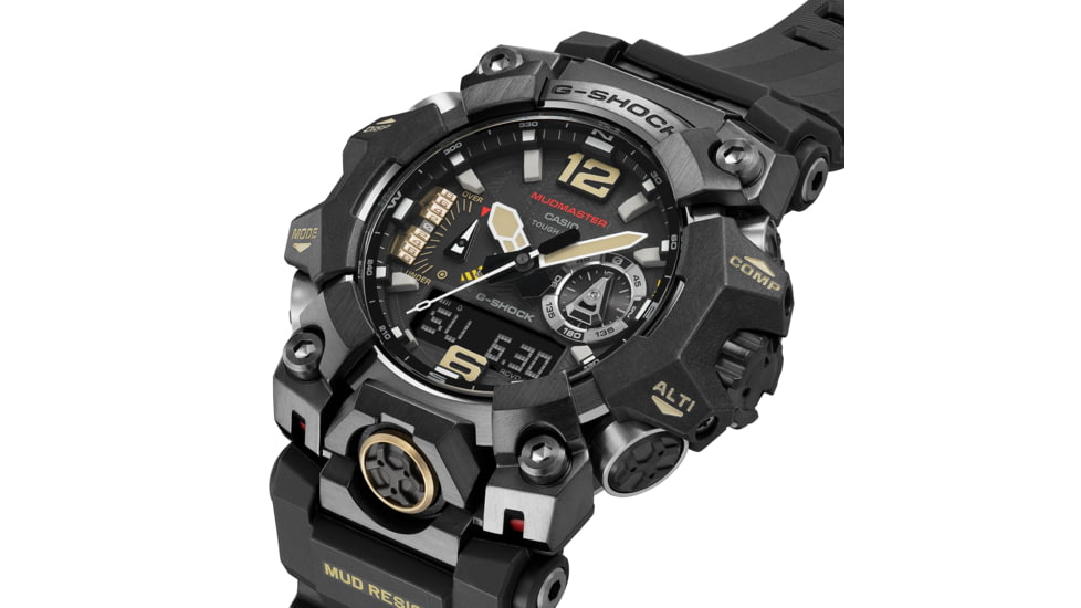 Casio G-Shock Mudmaster Triple-Sensor Solar Watch - Mens, Black, GWG-B1000-1ACR