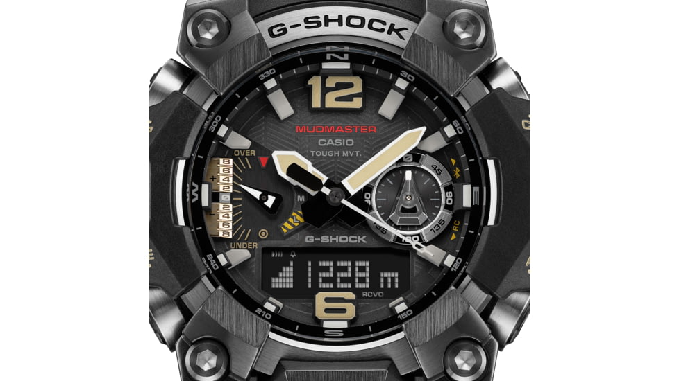 Casio G-Shock Mudmaster Triple-Sensor Solar Watch - Mens, Black, GWG-B1000-1ACR