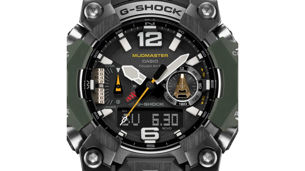 Casio G-Shock Mudmaster Triple-Sensor Solar Watch - Mens, Green, GWG-B1000-3ACR