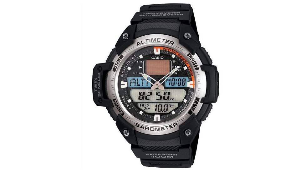 Casio Outdoor ANA/DIGI -TWIN SENSOR-ALTIM/BARO/THERMO, Black SGW400H-1B