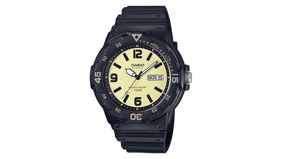 Casio Outdoor Analog Classic Sport Watch, Black/Gold MRW200H-5BV