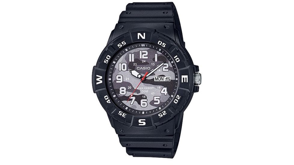 Casio Outdoor Analog Sport Watch, Camo Black/White, MRW220HCM-1BV