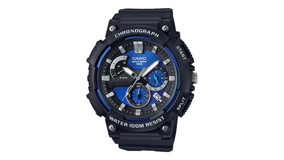 Casio Outdoor Chrono Watch, w/100M Water Resistant, Blue/Black, MCW200H-2AV