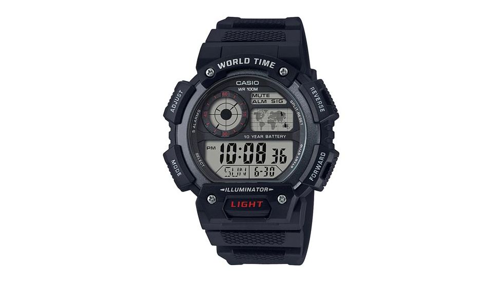Casio Outdoor Classic Sport Digital Watch, w/100M Water Resistant, LED light AE1400WH-1AV