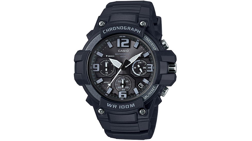 Casio Outdoor Mens Heavy Duty Sport Analog Chronograph Watch, Black MCW100H-1A3V