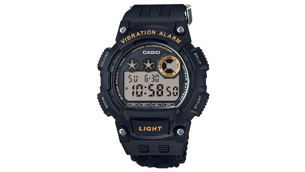 Casio Outdoor Mens W735HB-1AV Watch with Vibration Alarm, Black W735HB-1AV
