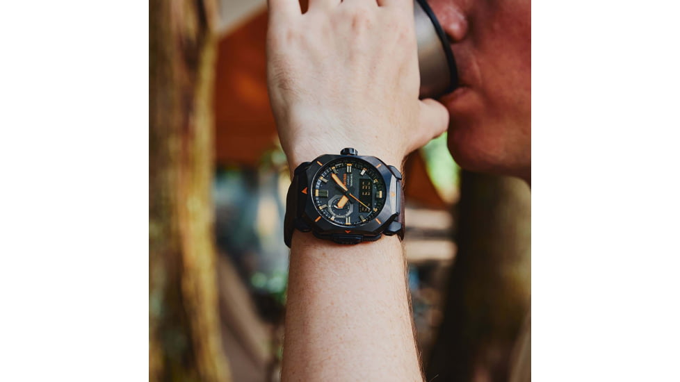 Casio Outdoor Pro Trek Solar Powered Triple Sensor Word Time Watches w/Biomas Plastic Case and Strap - Mens, Brown, One Size, PRW-6900YL-5