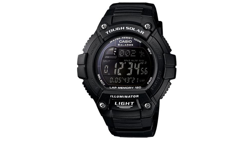 Casio Outdoor SPORT DIGITAL - ATOMIC TIME,100m Water Resistant, Black WS220-1BV