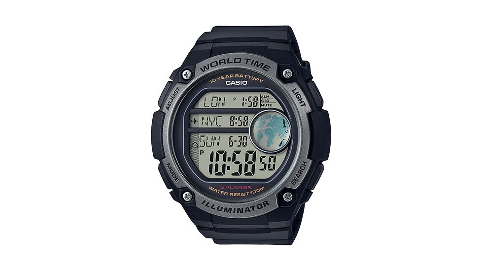 Casio Outdoor Sport Digital Watch, w/100M Water Resistant, LED Backlight AE3000W-1A