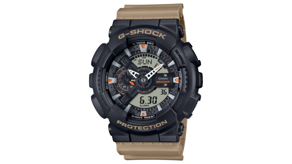 Casio Tactical G-Shock 51mm Analog-Digital Watch w/Black Case - Mens, Beige, One Size, GA-110TU-1A5CR