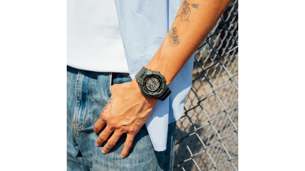 Casio Tactical G-Shock Classic 10-Year Battery Digital Watch - Mens, Green, One Size, GD-010-3CR