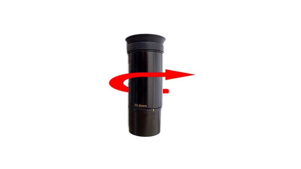 Cassini 6.8mm to 16mm Zoom Telescope Eyepiece, w/50-40 degree FOV, Black, 1.25in Z 68 - 16