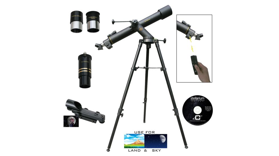 Cassini Astronomical/Terrestrial Telescope, w/Electronic Focus, Black, 800x72mm, C-80072TREF