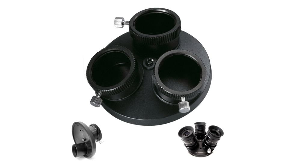 Cassini Telescope Multiple Ocular Holder, up to 3 eyepieces, Black, 1.25in MOH