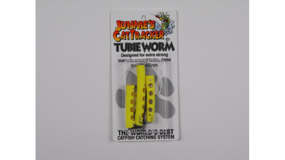 Cat Tracker Tubie Worm, Chartreuse, 3 Pack, CTTU3-HC