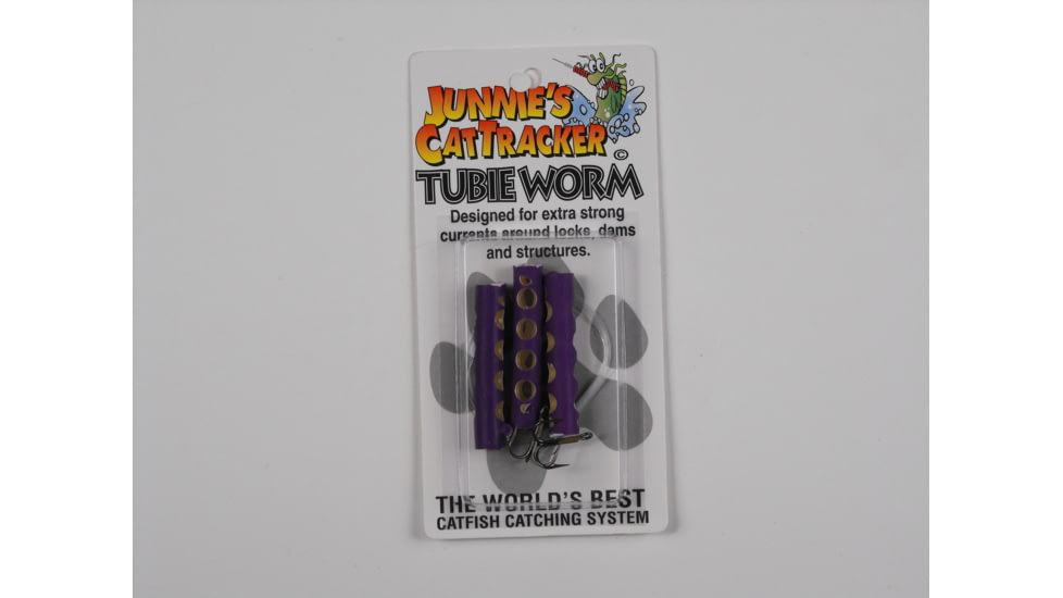 Cat Tracker Tubie Worm, Purple, 3/ Pack, CCTU3-PURPLE