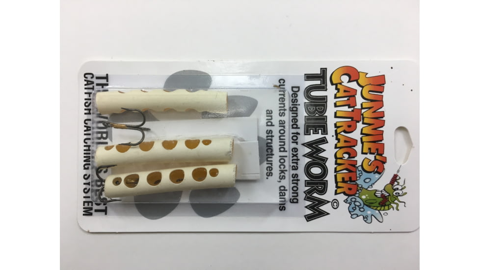 Cat Tracker Tubie Worm, White, 3 Pack, CTTU3WHT