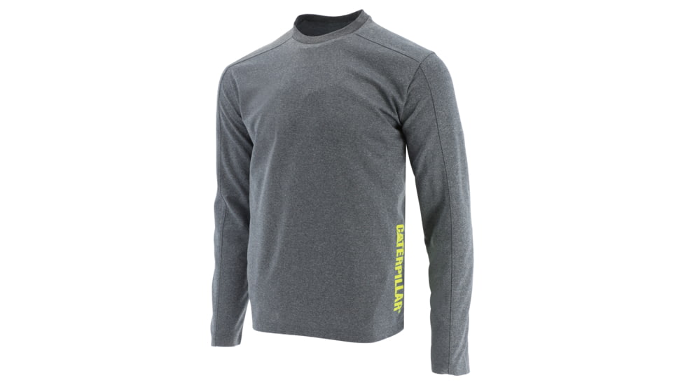 Caterpillar Coolmax Long Sleeve T-Shirt - Men's, 2XL, Eclipse Heather, 1510577-10464-2XL