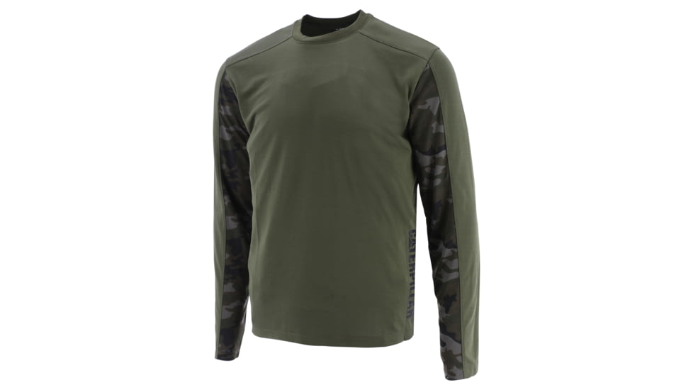 Caterpillar Coolmax Long Sleeve T-Shirt - Men's, Extra Large, Night Camo, 1510577-11790-XL