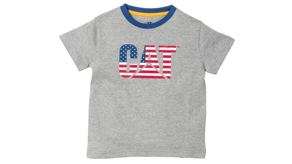 Caterpillar Design Mark Ringer T-Shirt, Flag, 2T 1510313-11103-2T