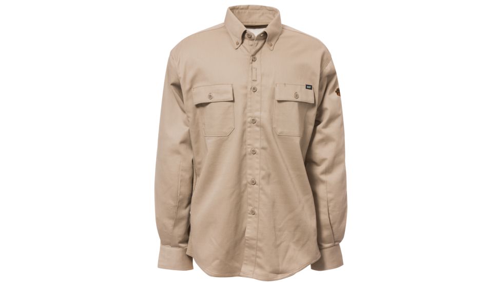 Caterpillar Flame Resistant Work Shirt With Stretch Panels, FR Kelp, Large 1610002-97G-L