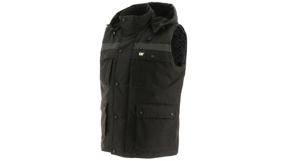 Caterpillar Heavy Insulated Vest - Mens, Black, Small, 1320036-016-S