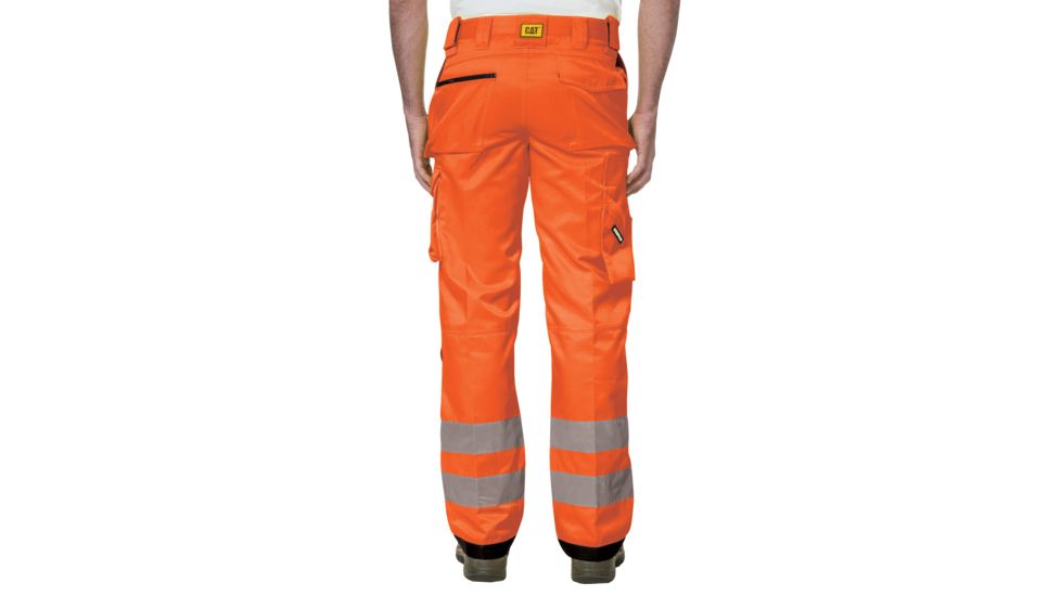 Caterpillar Hi-Vis Trademark Work Pant, Hi-Vis Orange-Black, 28/30 C172EHV-82F-28/30