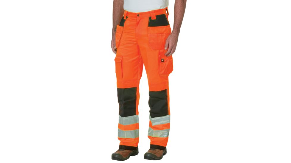 Caterpillar Hi-Vis Trademark Work Pant, Hi-Vis Orange-Black, 28/30 C172EHV-82F-28/30