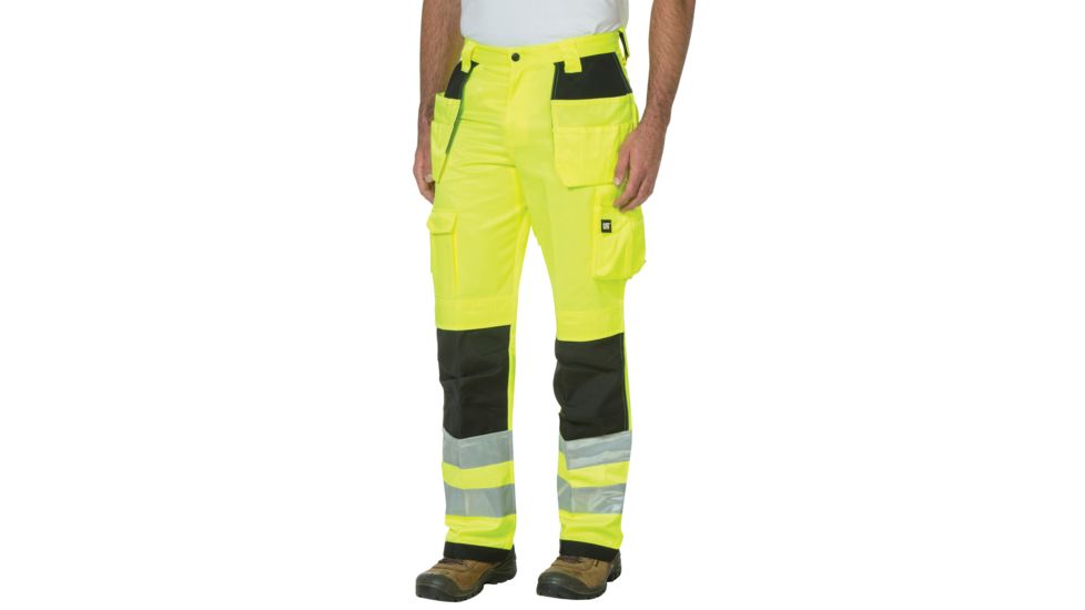 Caterpillar Hi-Vis Trademark Work Pant, Hi-Vis Yellow-Black, 36/34 C172EHV-83F-36/34