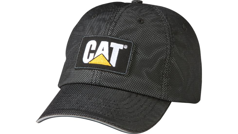 Caterpillar Reflective Mesh Cap, Black, One Size, 1128094-016-OS