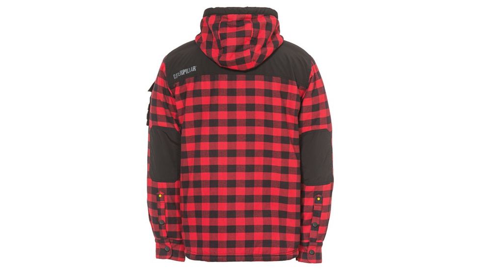 Caterpillar Sequoia Shirt Jacket, Red Buffalo Plaid, M, 1610006-10672-M