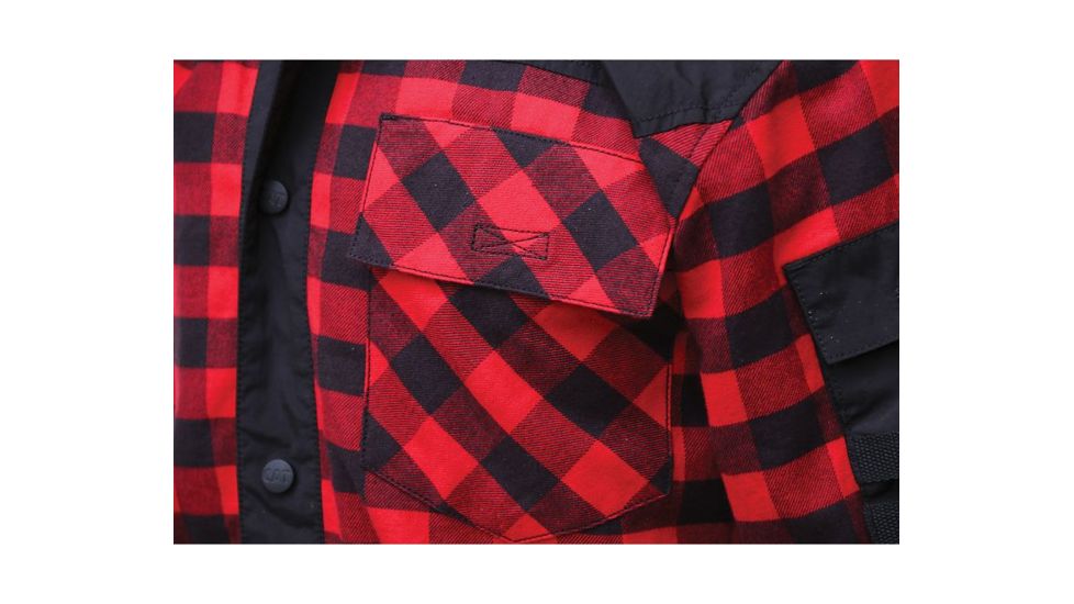 Caterpillar Sequoia Shirt Jacket, Red Buffalo Plaid, M, 1610006-10672-M