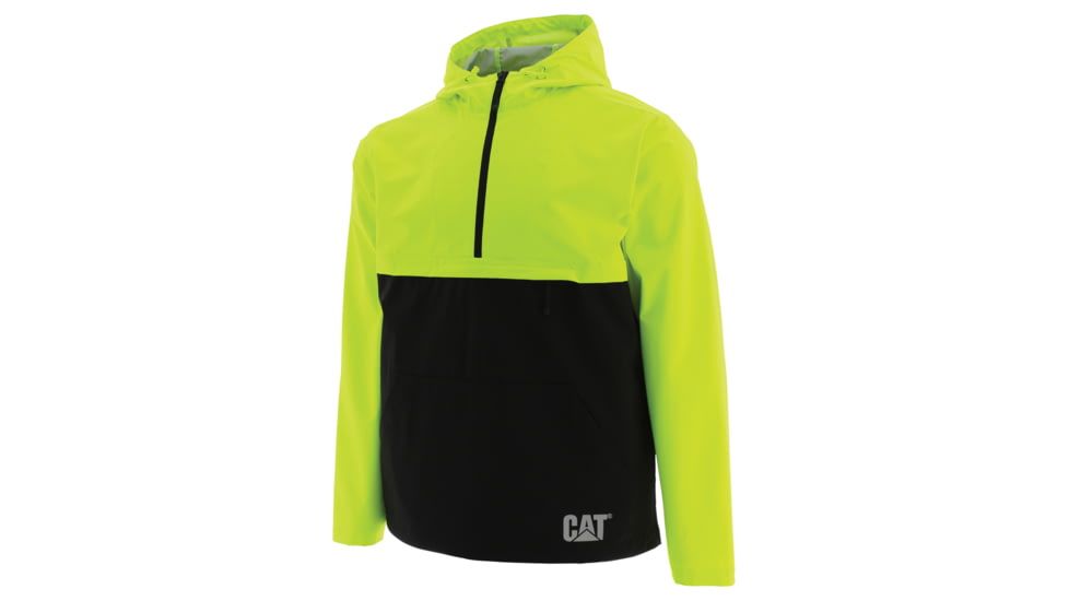 Caterpillar Trade Packable Anorak Rain Jacket - Men's, Large, Hi Vis Yellow, 1310136-12130-L