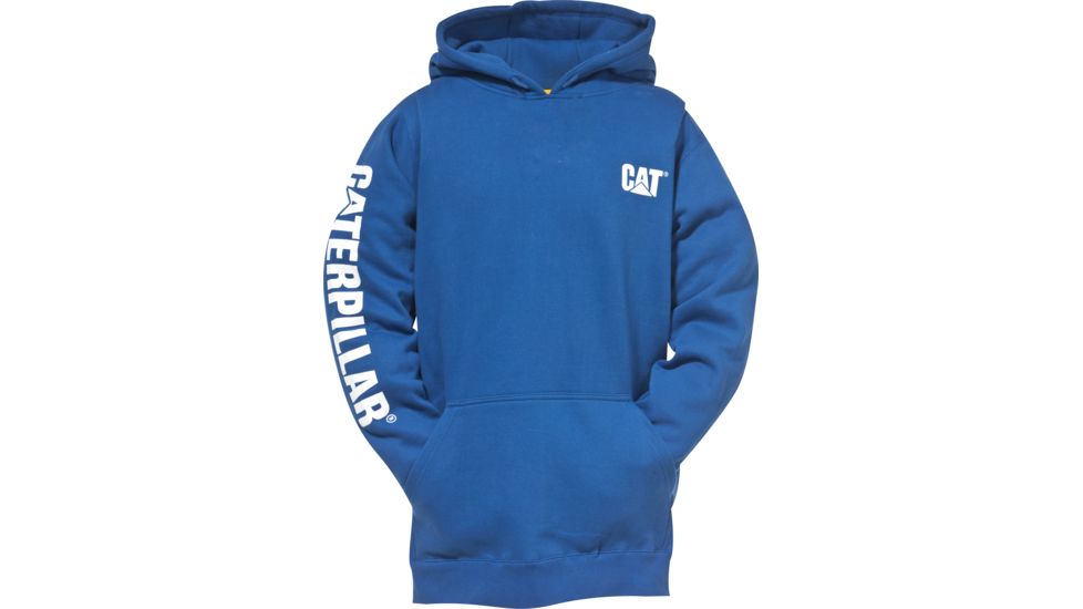 Caterpillar Trademark Banner Hooded Sweatshirt - Men's, 2XL, Regular, Bright Blue, 1910709-95B-2XL
