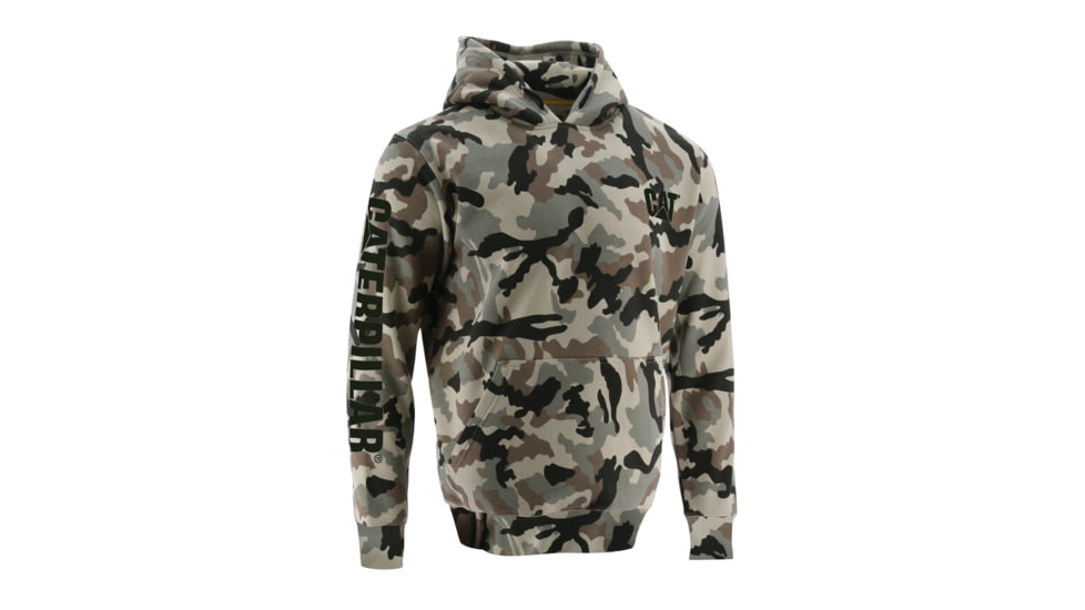 Caterpillar Trademark Banner Hooded Sweatshirt - Men's, Medium, Regular, Neo Camo, 1910709-12375-M