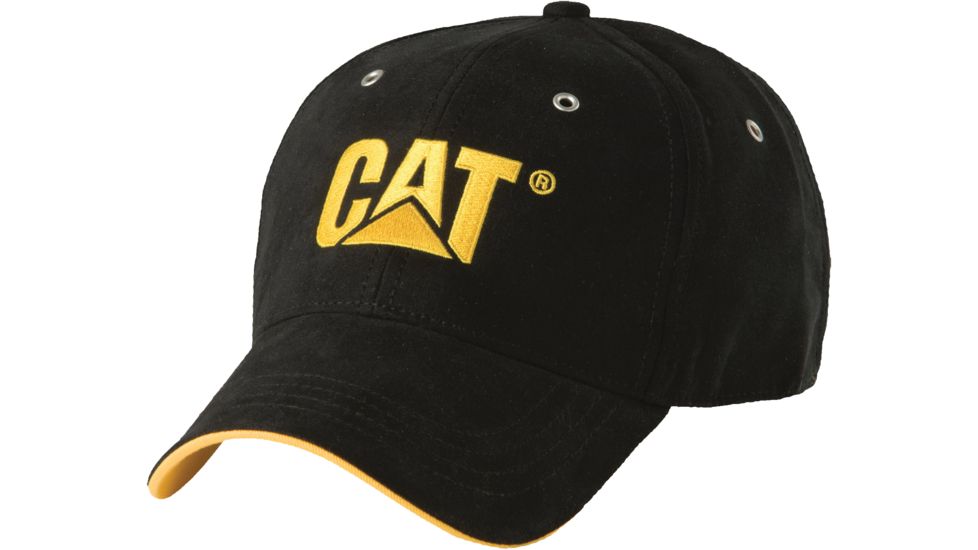 Caterpillar Trademark Microsuede Cap, Black, One Size W01434-016-OS
